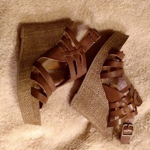 Leather MIA Wedges