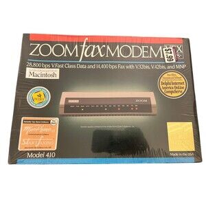 NEW Zoom Fax Modem Model 410 VFX 28.8 BPS V.32bis V.42bis MNP With MAC Software