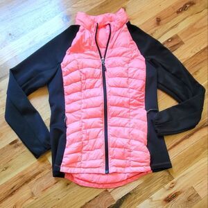 Weatherproof Pink/Black Puffer Athletic Jacket Medium