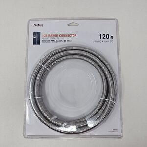 Proline Plumbing & Heating 1/4" x 120" Stainless Steel Ice Maker Connector Hose