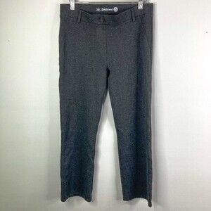 Betabrand Dress Pant Yoga Pants Medium Petite Gray Straight Leg Pull On