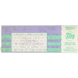 Vintage 1992 Cure Dinosaur Jr Cranes Full Complete Ticket Stub Pasadena CA