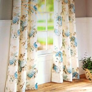 P&H Thermalogic Hydrangea Curtain Pair 160x84 New