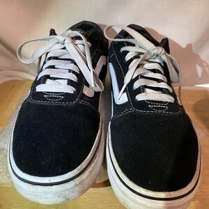 VANS Ward “Old School” Suede Canvas Black White Men’s 7.5