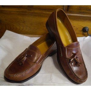 Cole Haan NikeAir Leather Loafers Slip On Sz 11.5 M Brown Tassel Classic C06982