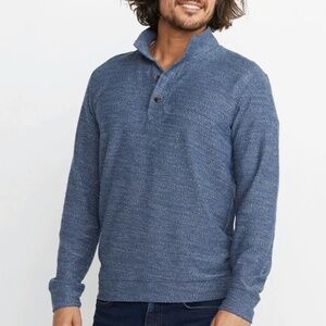 Marine Layer Clayton Pullover in Light Blue Heather