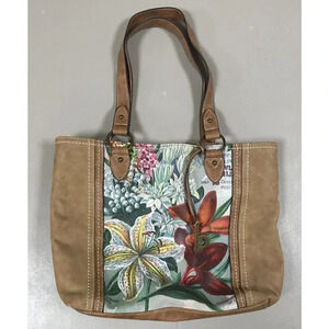 B.O.C Born of Concept Tropical Floral Saddle Bag Purse Vacation Resortwear