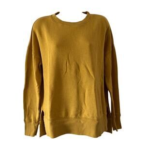 Time and Tru S(4/6) Gold Lightweight Oversized Sweatshirt Top Pullover