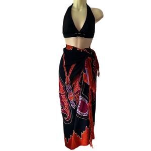 Cosmo Colorful Butterfly Pareo Sarong Swimsuit Coverup