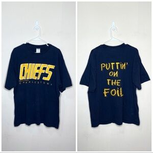 CHIEFS Charleston Slap Shot Film Vintage 90s/00 T Shirt Doublesided