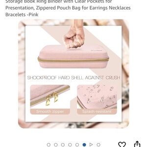 Pink Shockproof Jewelry Case