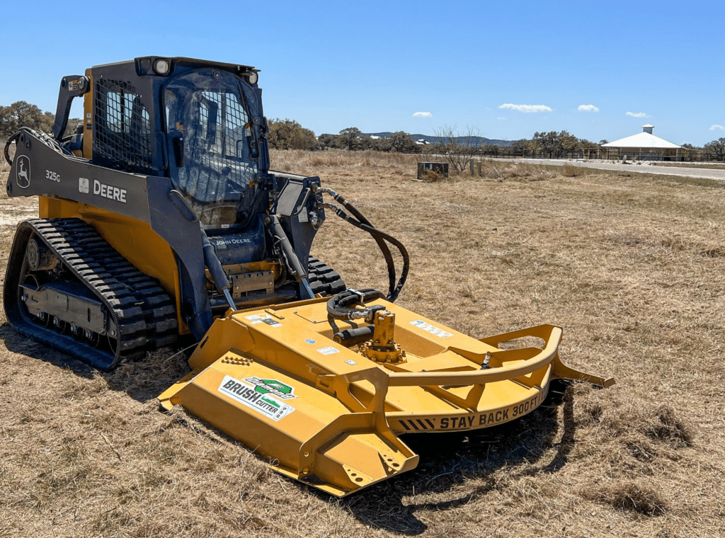 skid steer with brush cutter