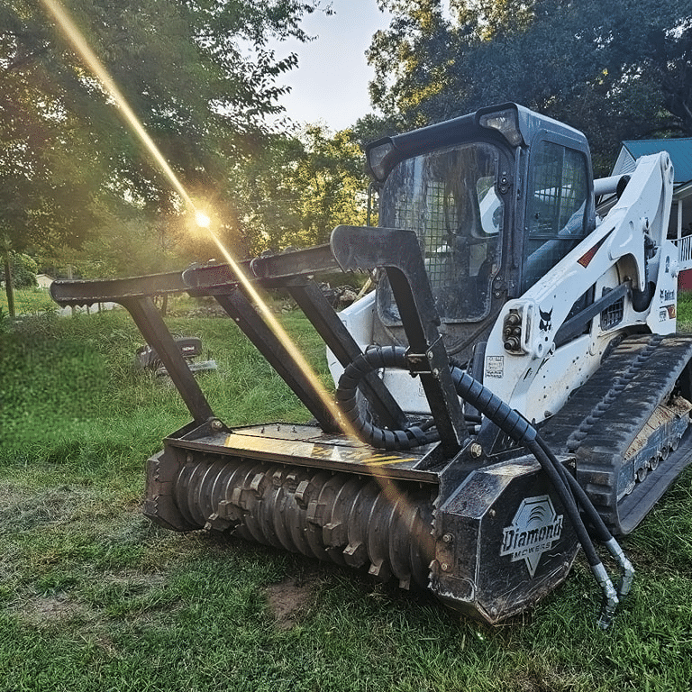 skid steer with drum mulcher