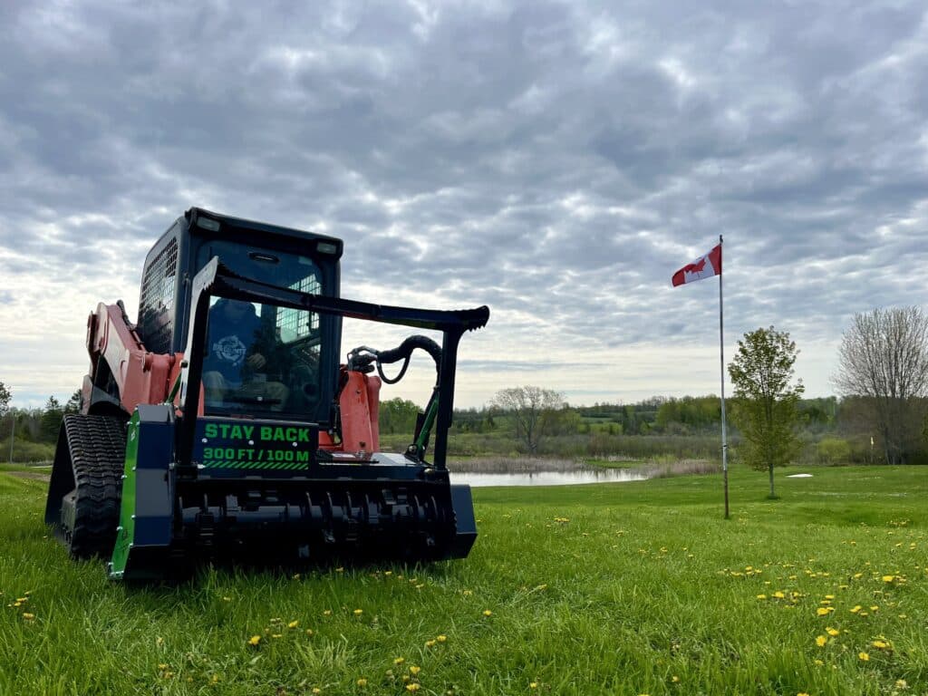 skid steer with drum mulcher dc pro