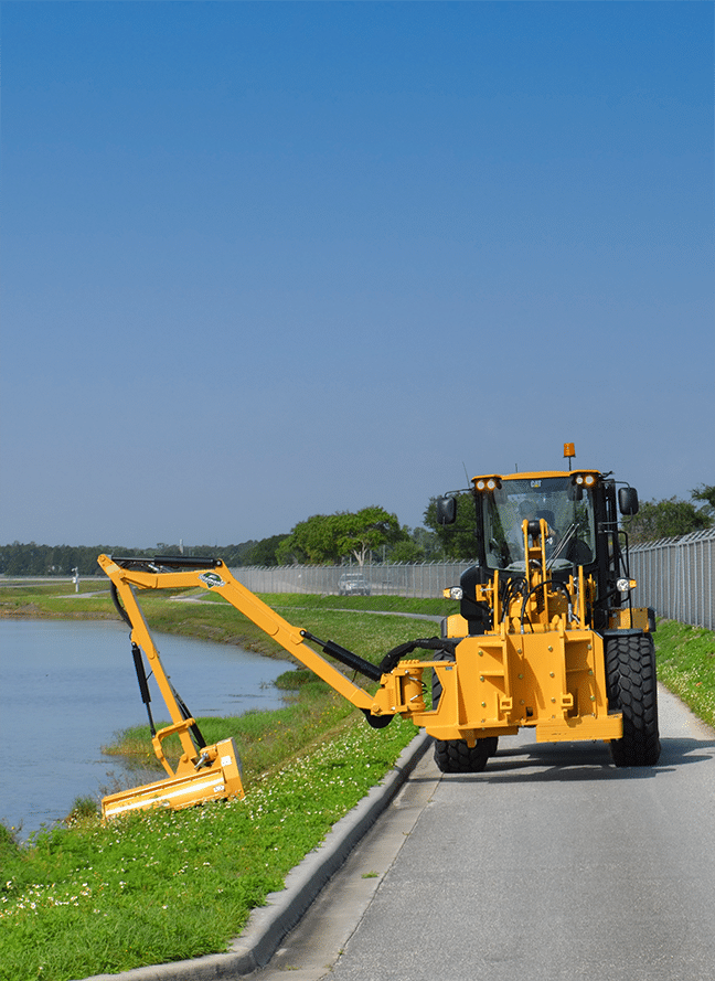 wheel loader with boom attachment