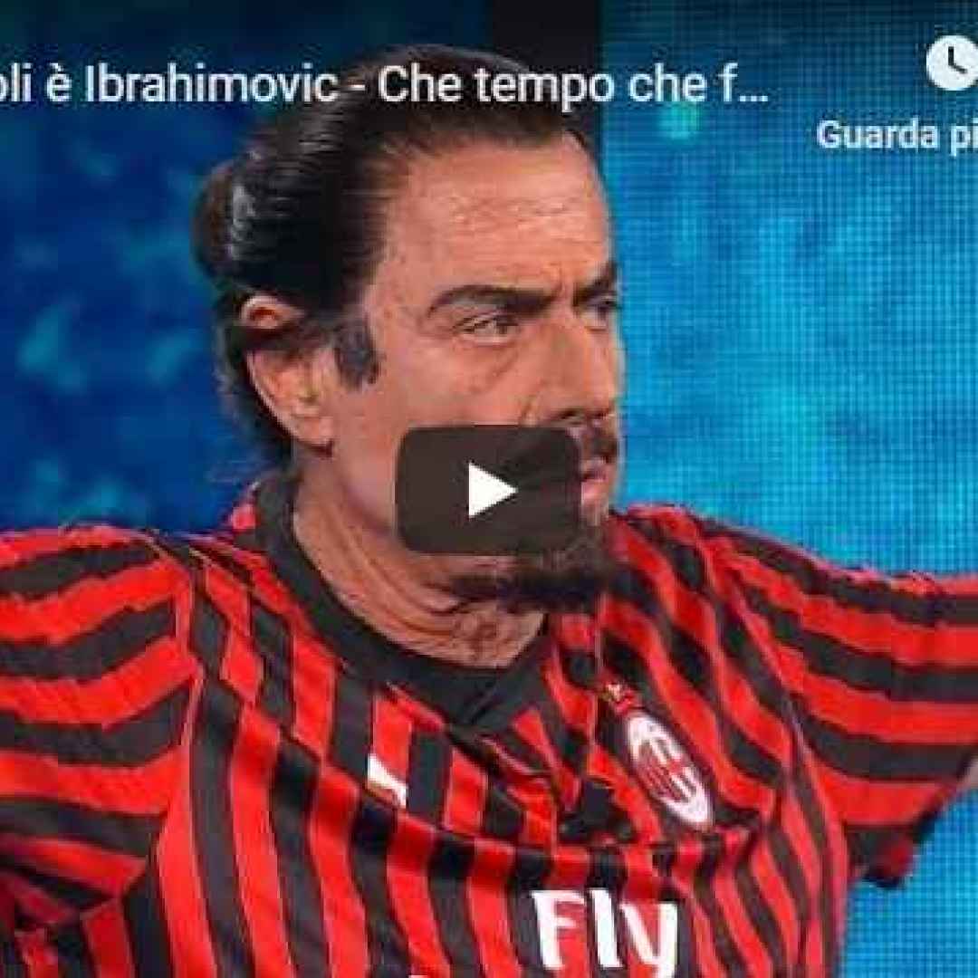 teocoli ibrahimovic video calcio rai