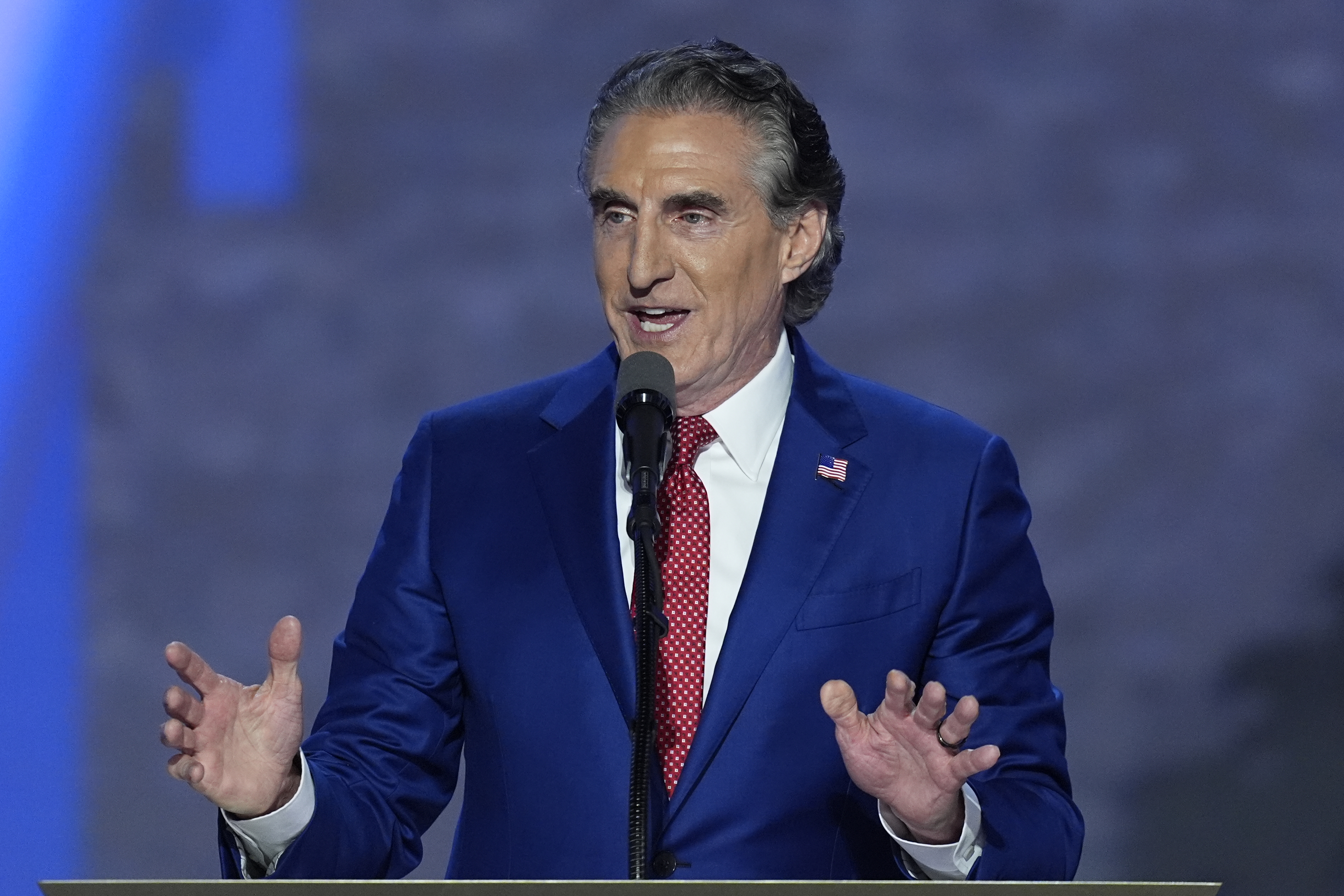 Gov. Doug Burgum, R-ND., speaks during the Republican National Convention on Wednesday, July 17, 2024, in Milwaukee. (AP Photo/J. Scott Applewhite)
