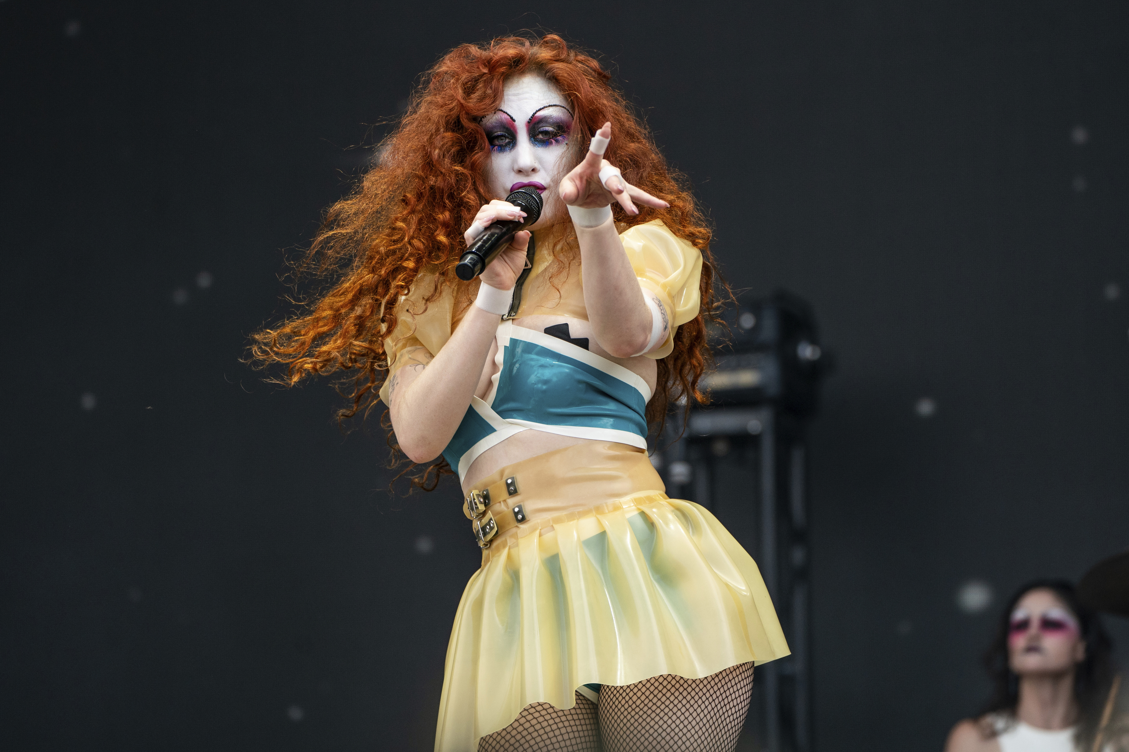 Chappell Roan performs during the Bonnaroo Music & Arts Festival on Sunday, June 16, 2024, in Manchester, Tenn. (Photo by Amy Harris/Invision/AP)