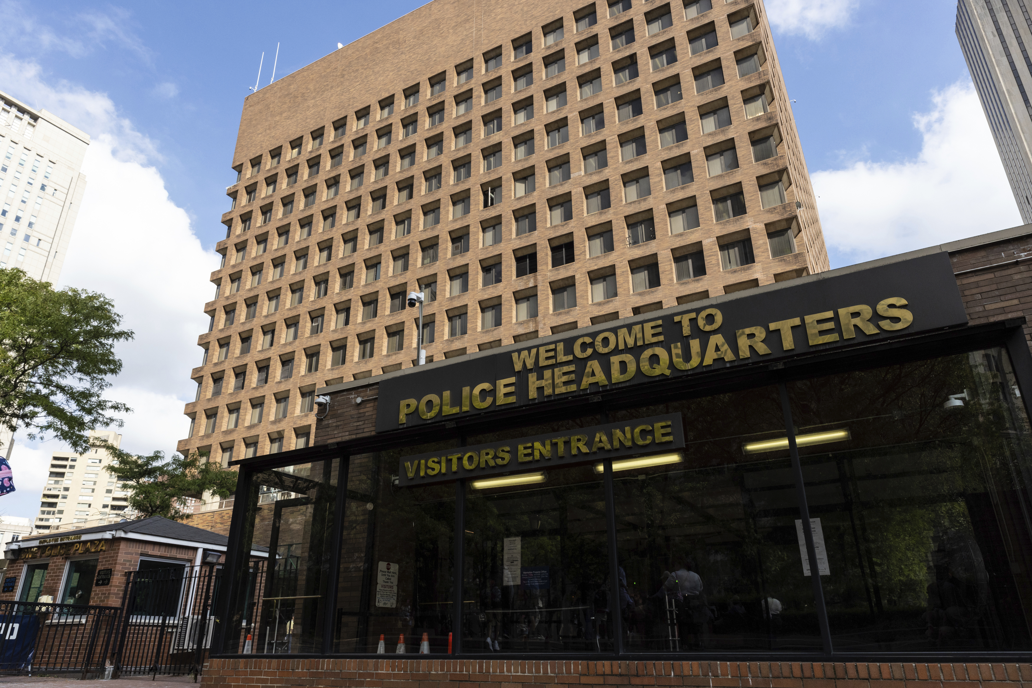 The exterior of the New York City Police Department's headquarters at 1 Police Plaza is shown, Friday, Sept., 6, 2024, in New York. (AP Photo/Stefan Jeremiah)