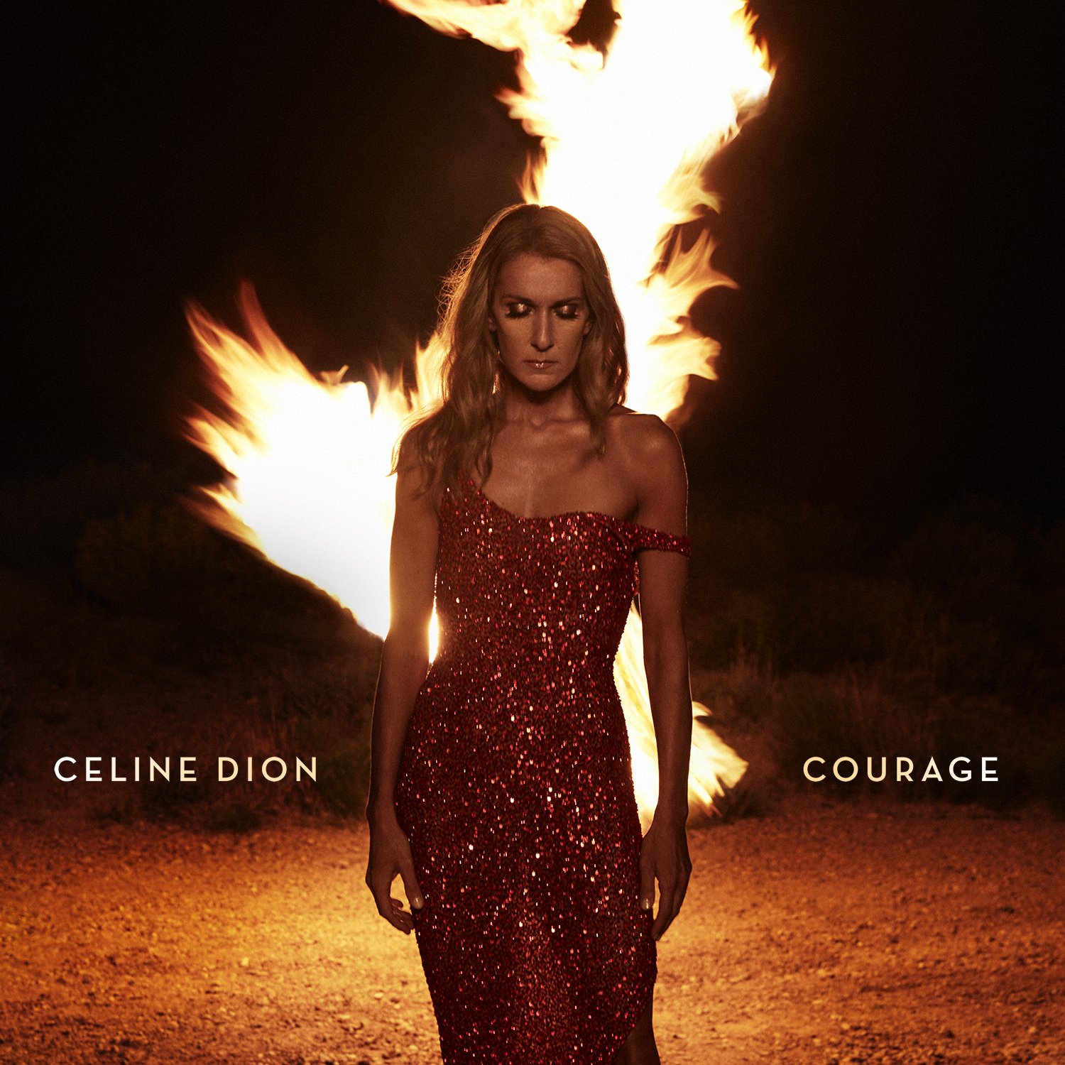 This cover image released by Sony Music Entertainment Canada/Columbia Records shows "Courage," by Celine Dion. (Sony Music Entertainment Canada/Columbia Records via AP)