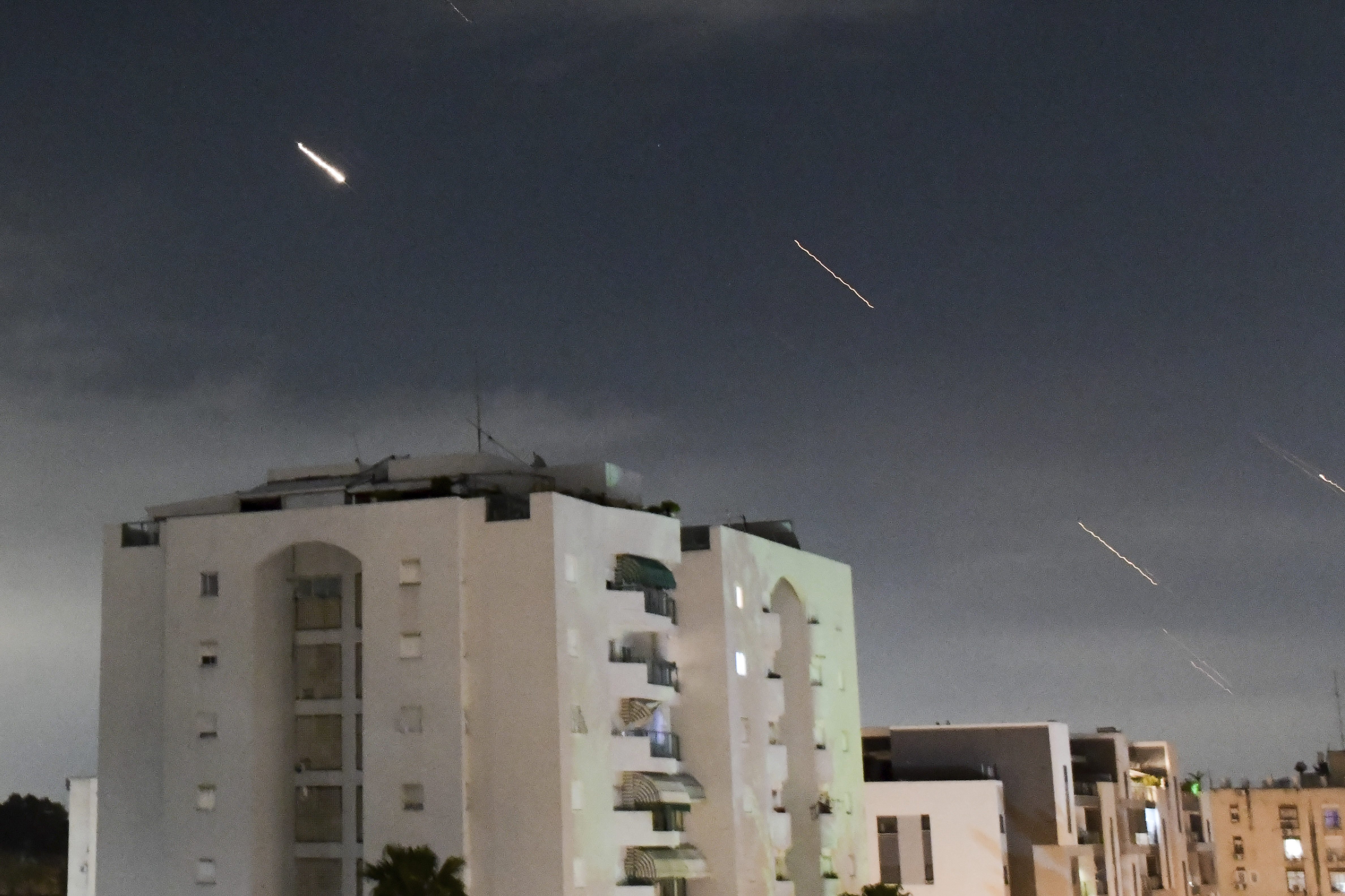 FILE— In this April 14, 2024, file photo, Israeli Iron Dome air defense system launches to intercept missiles fired from Iran, in central Israel. (AP Photo/Tomer Neuberg, File)