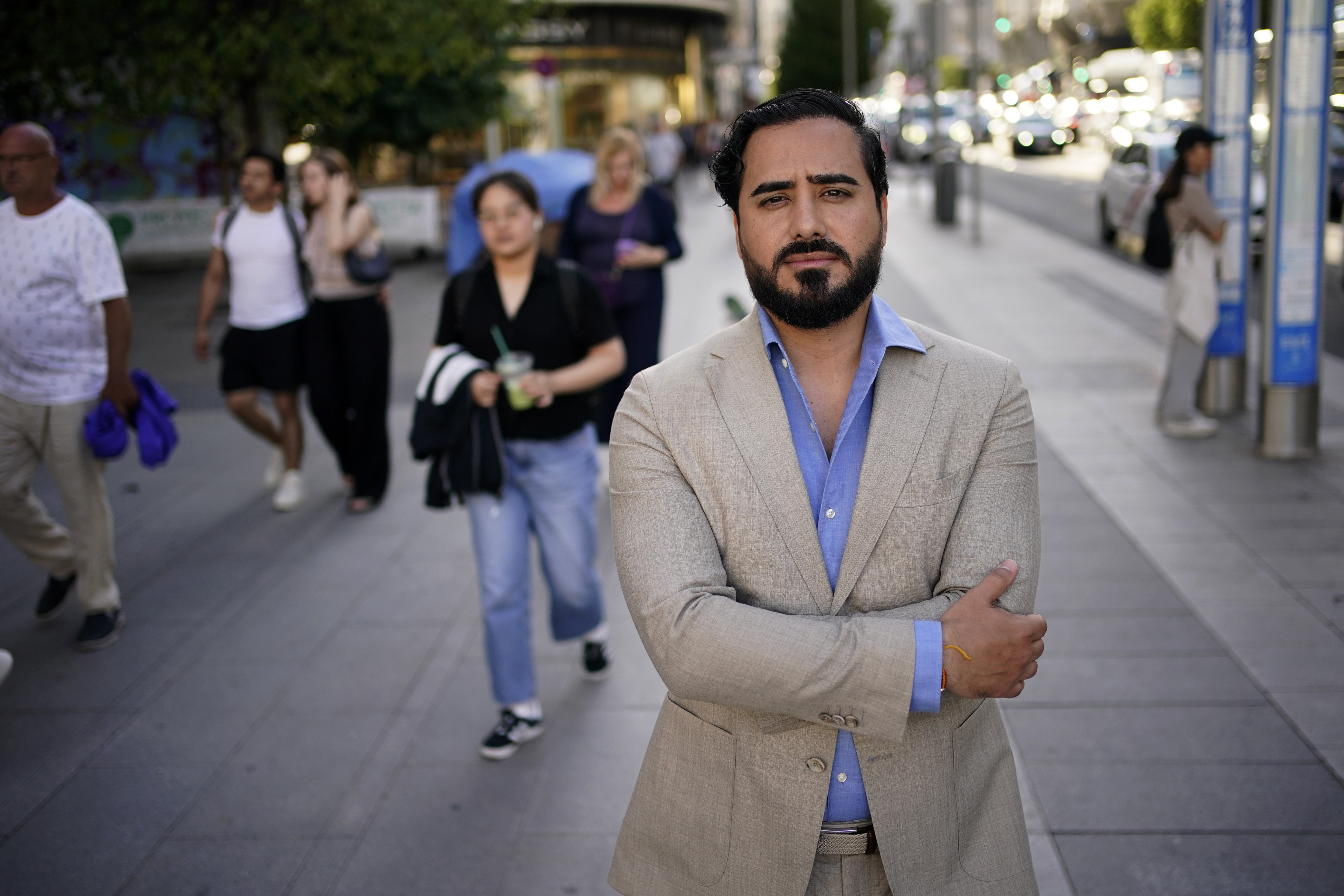 Alvise Perez, leader of "The Party Is Over" ("Se acabó la fiesta") poses for a photo in Madrid, Spain, Thursday, June 13, 2024. One is a wildly popular, seemingly happy-go-lucky YouTuber with no political experience from Cyprus. The other is a brash, fringe figure of Spain's far right who rails against unauthorized immigrants. They are now new members of the European Parliament thanks to their savvy use of the potential of video-based social media. (AP Photo/Andrea Comas)