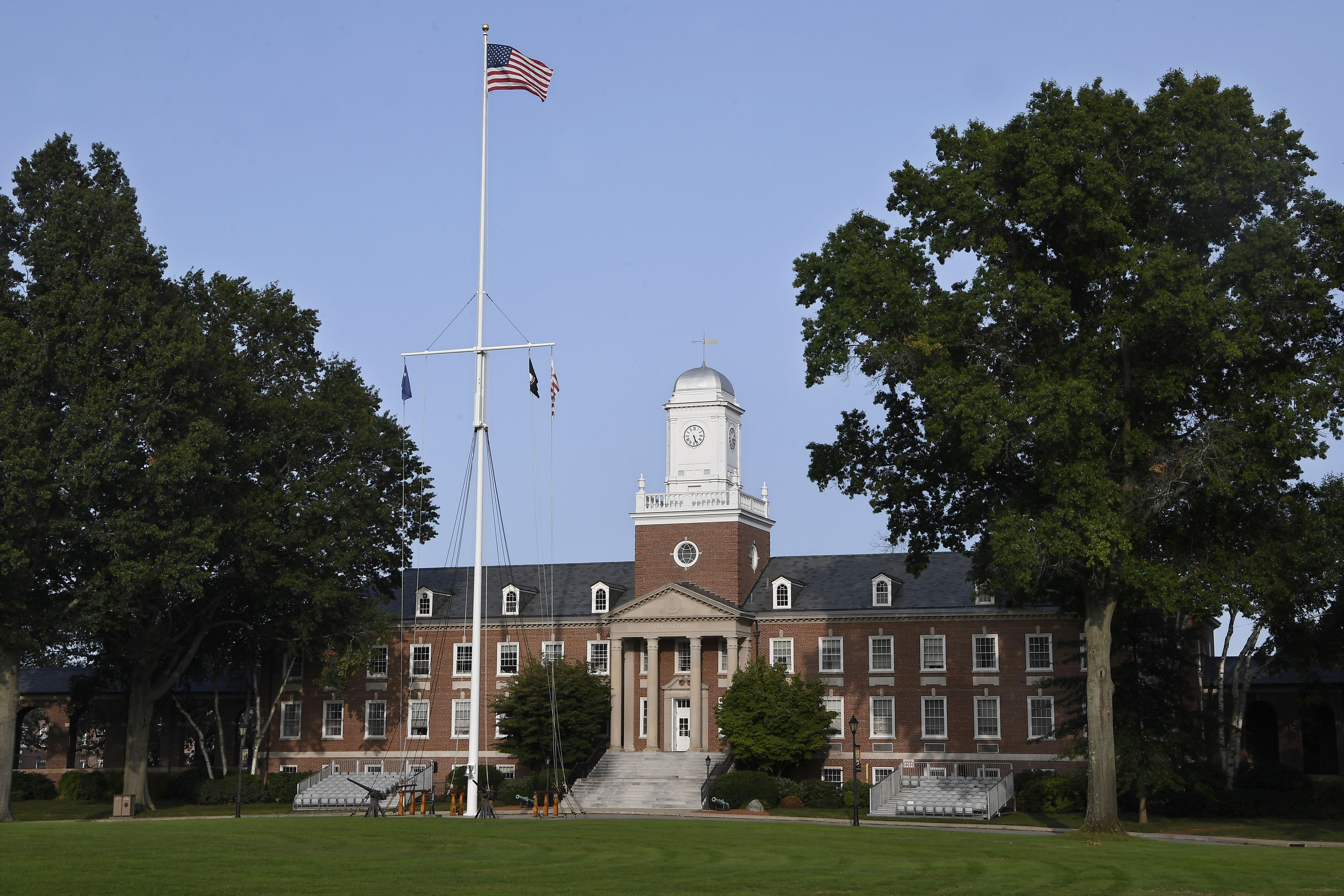 FILE - The United States Coast Guard Academy is seen, Sept. 14, 2020, in New London, Conn. (AP Photo/Jessica Hill, File)