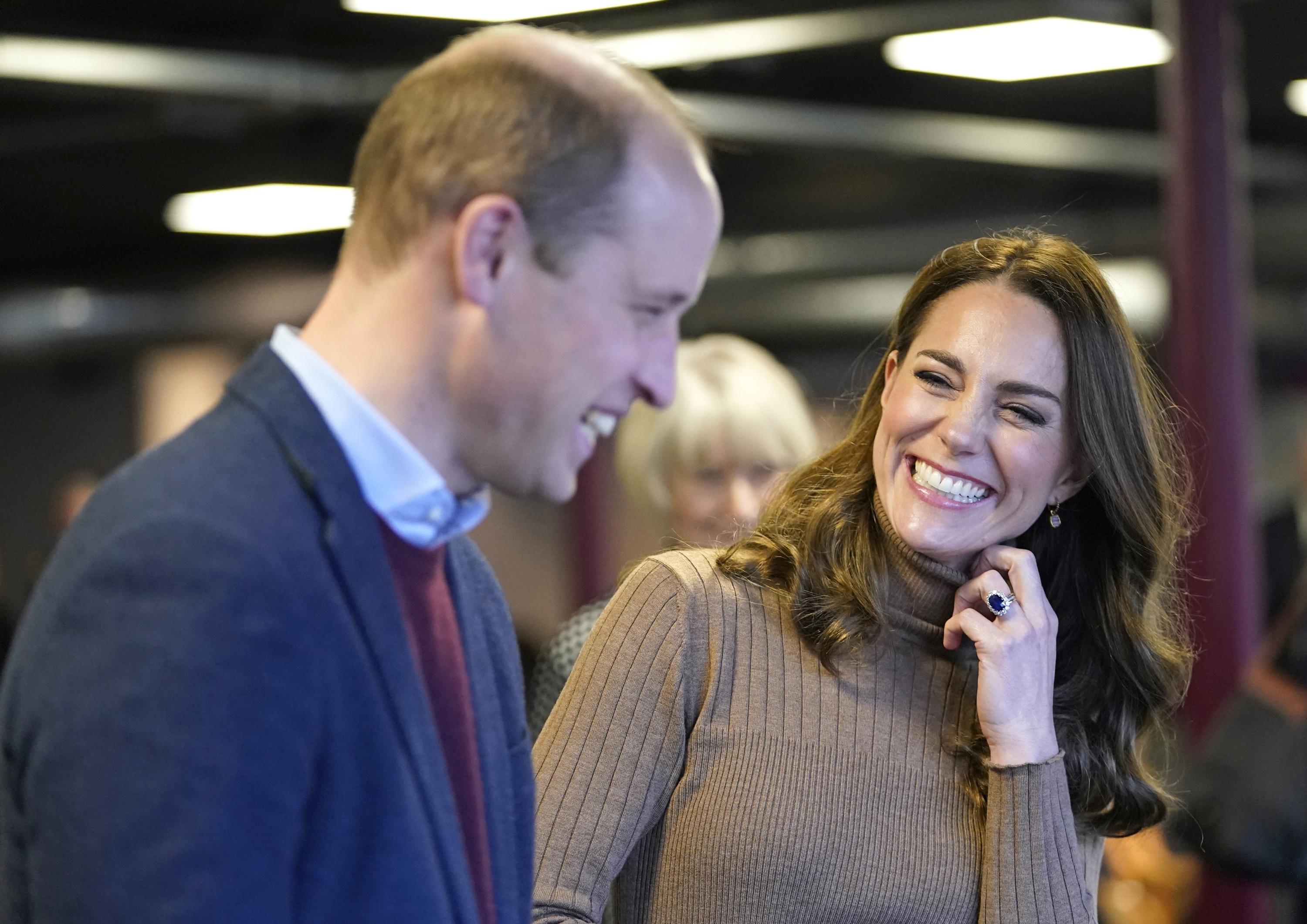 FILE - Britain's Prince William and Kate, Duchess of Cambridge visit the Church on the Street in Burnley, England, Jan. 20, 2022. Prince William and the Princess of Wales will make their first trip to the U.S. in eight years this week, hoping to focus attention on his Earthshot Prize for environmental innovators. (Danny Lawson/Pool photo via AP, File)