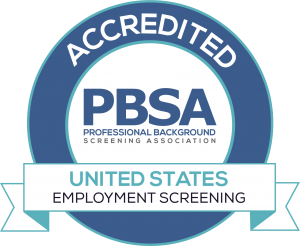 PBSA-Professional Background Association Accreditation Badge—CastleBranch is accredited.