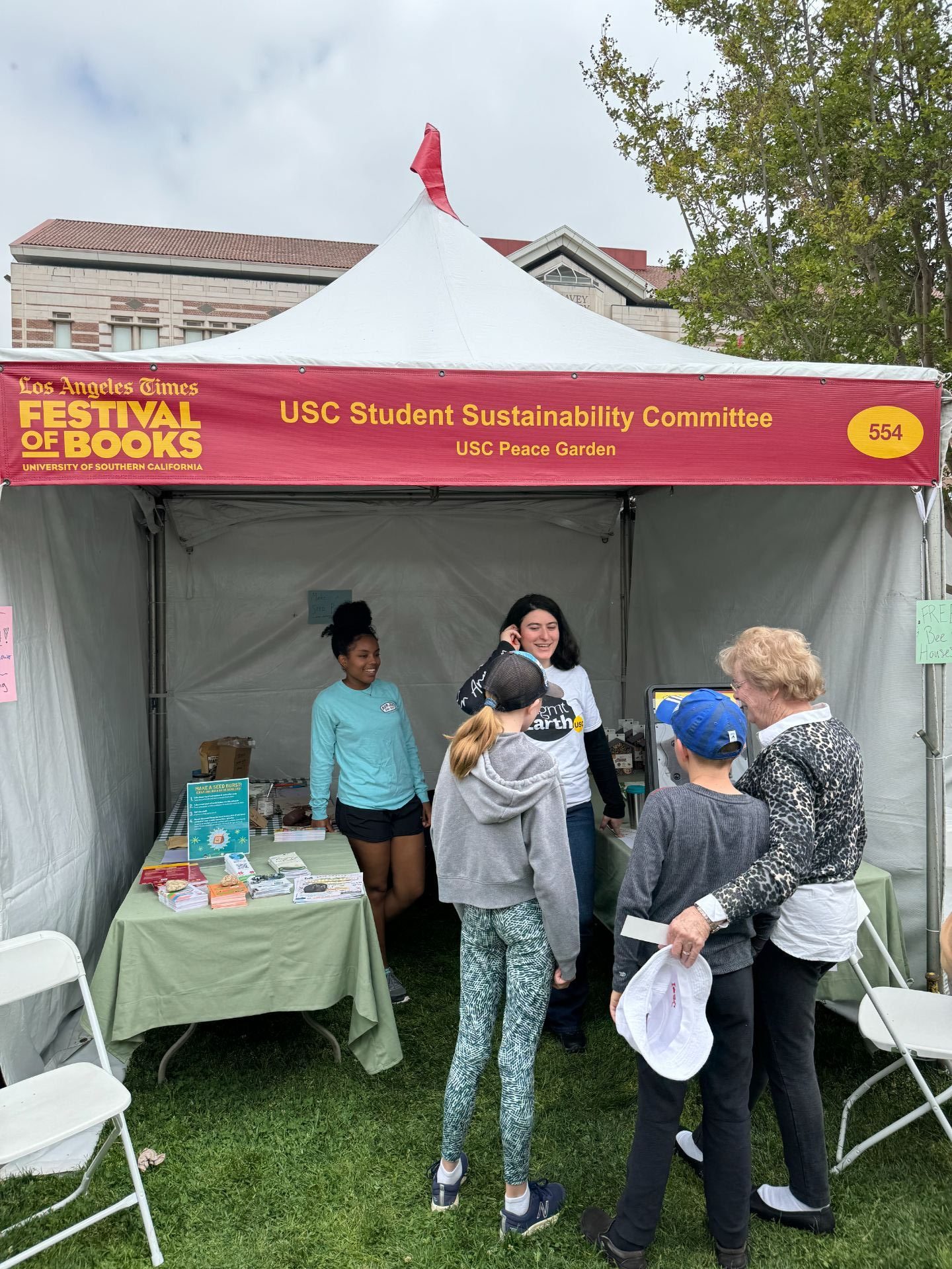 The Pollinator Biodiversity booth at the Los Angeles Festival of Books.