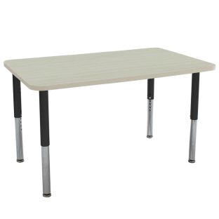 30" x 48" Rectangle La Madera Activity Table with Adjustable Super Legs - Sand Drift/Black