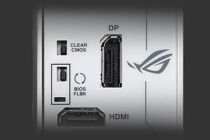 Clear CMOS button and BIOS Flashback button