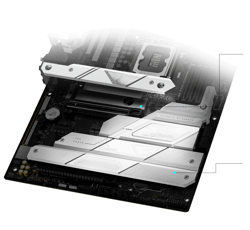 Strix Z790-A II M.2 heatsinks and backplate layout