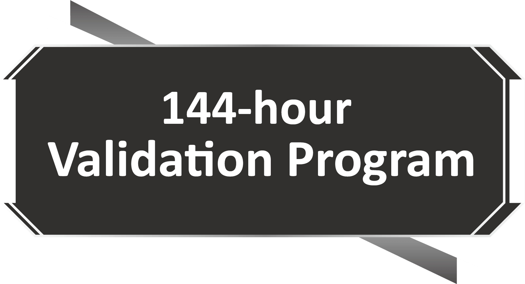 144-hour validation program seal.