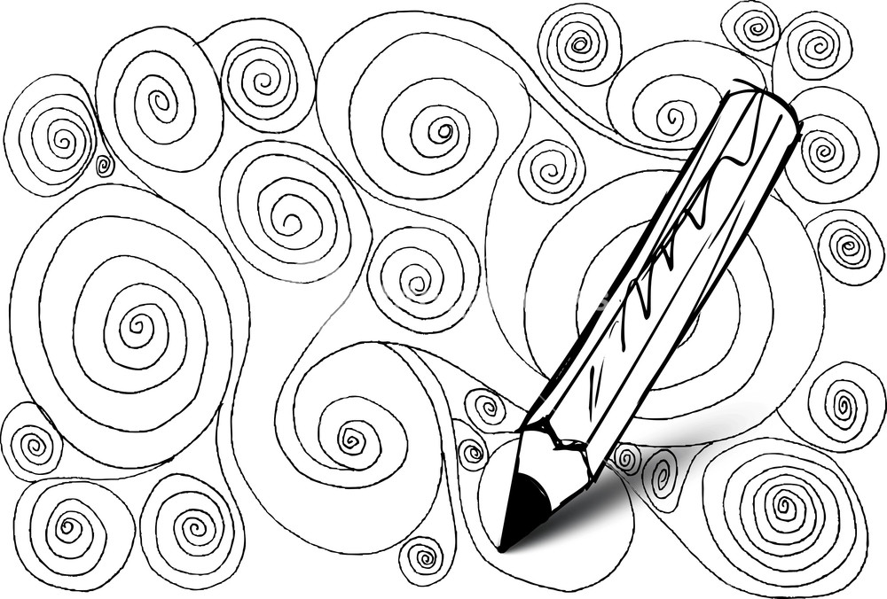 Abstract Design Drawing Made By Pencil. Vector Background Royalty-Free  Stock Image - Storyblocks