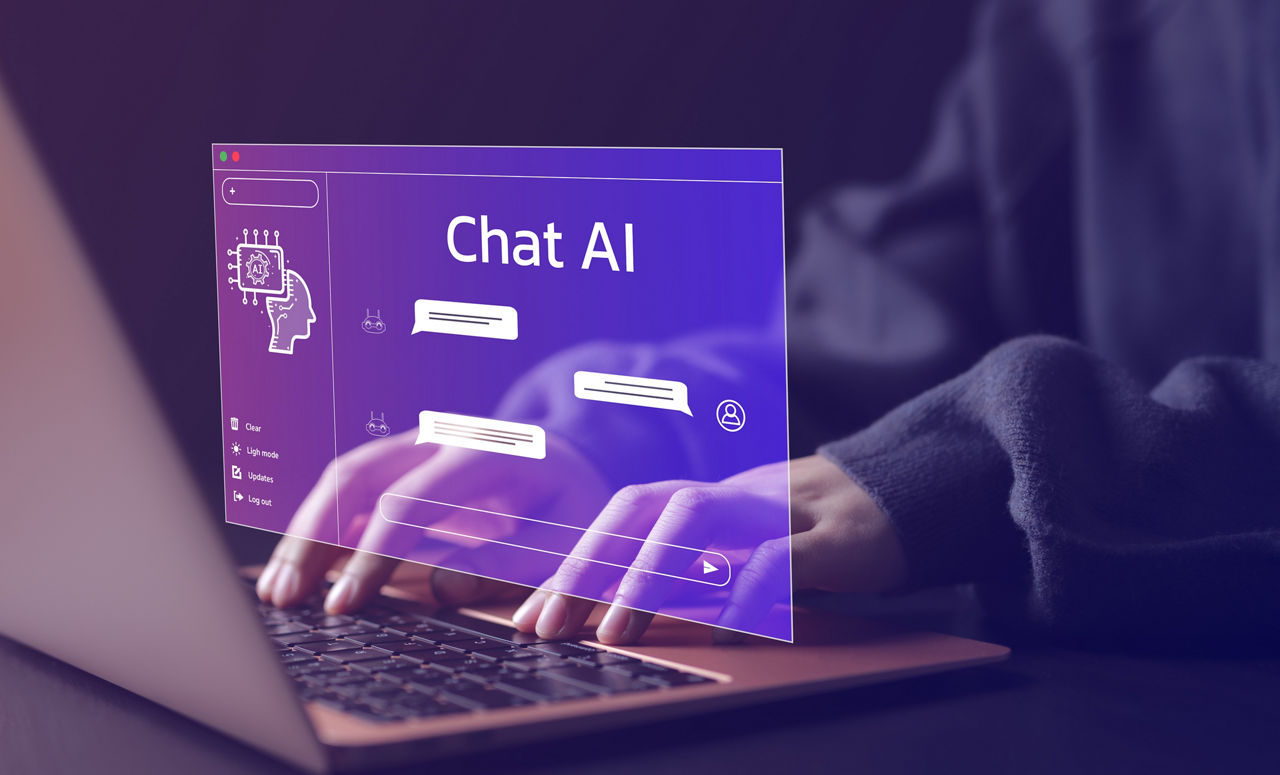 Chat AI written on screen