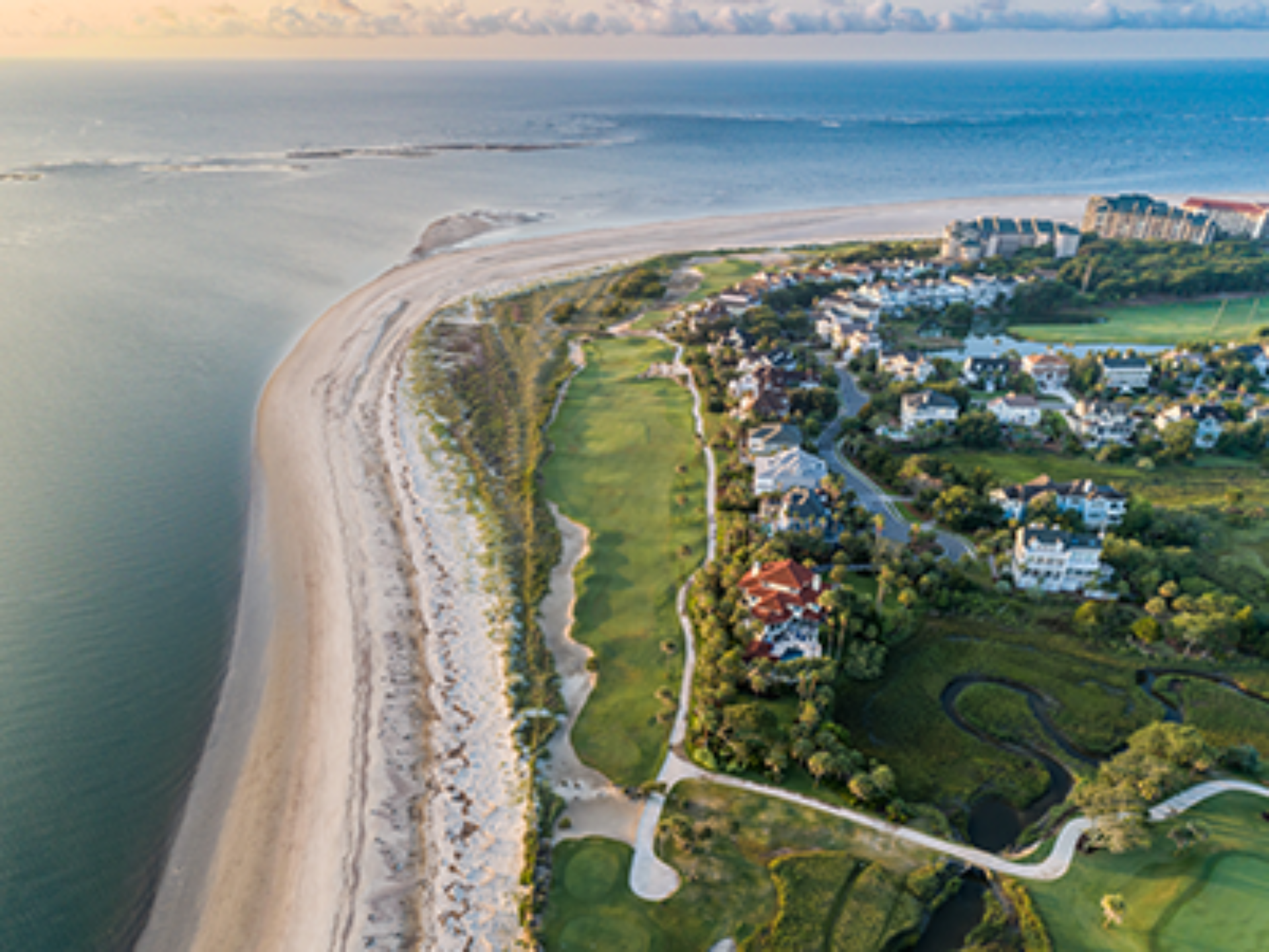 Summit24 aerial golf course and beach