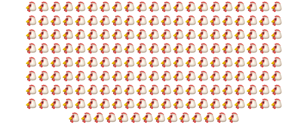 182 emoji chicken heads