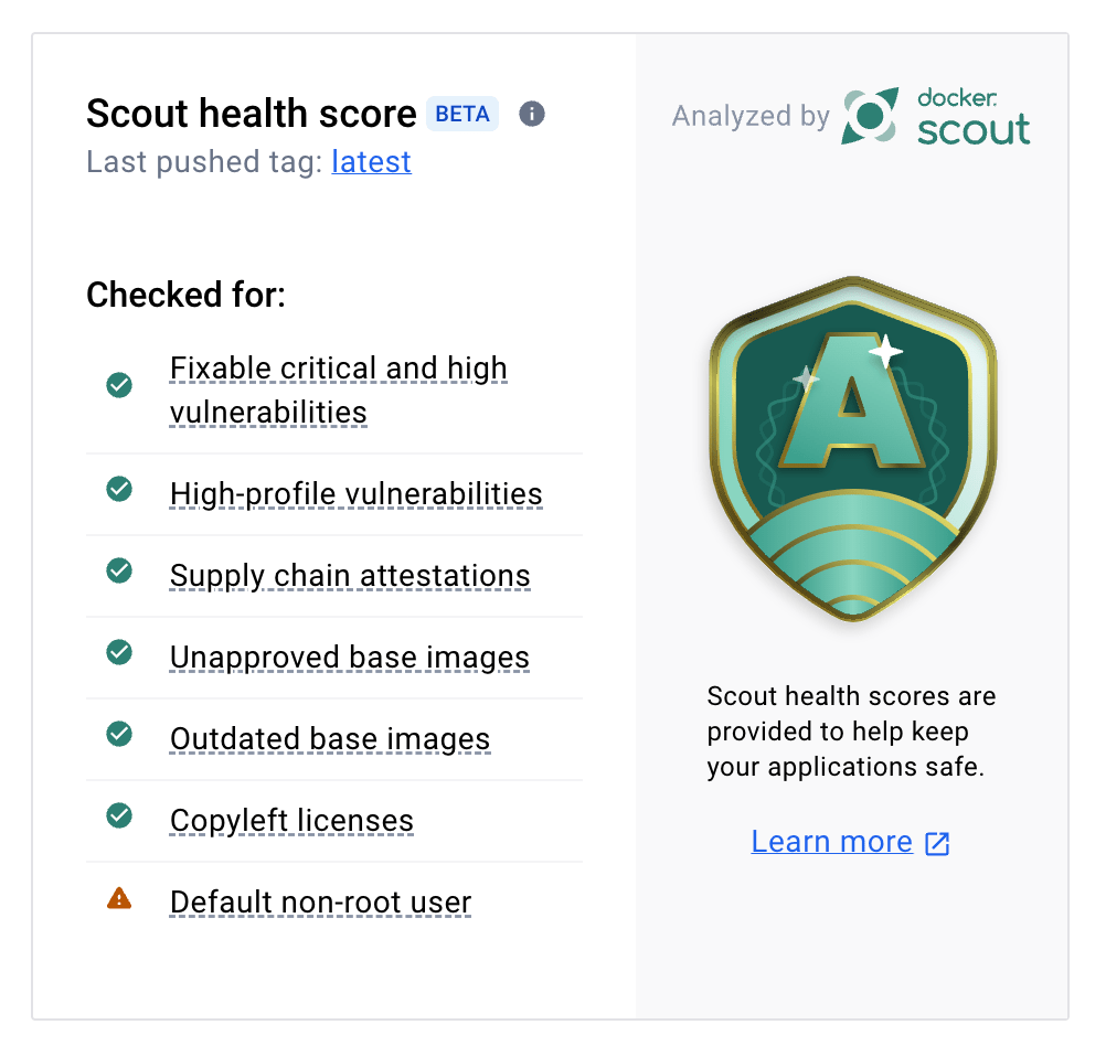 Scout "A" health score