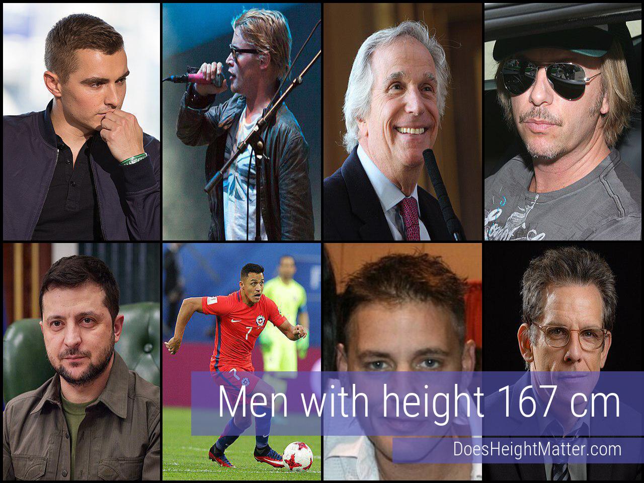 167 cm Male Celebrities