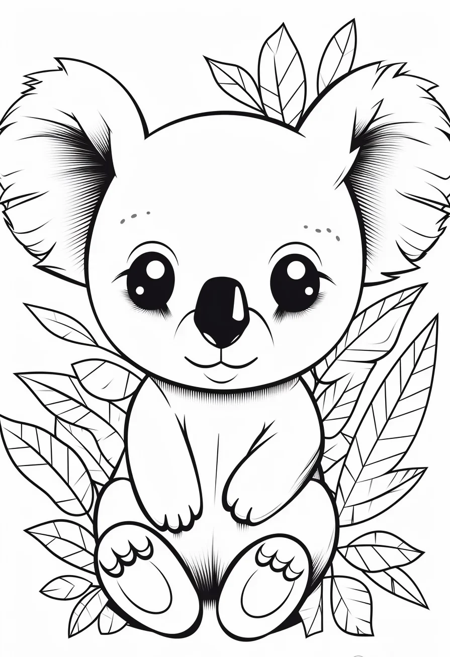 Koala colouring sheet