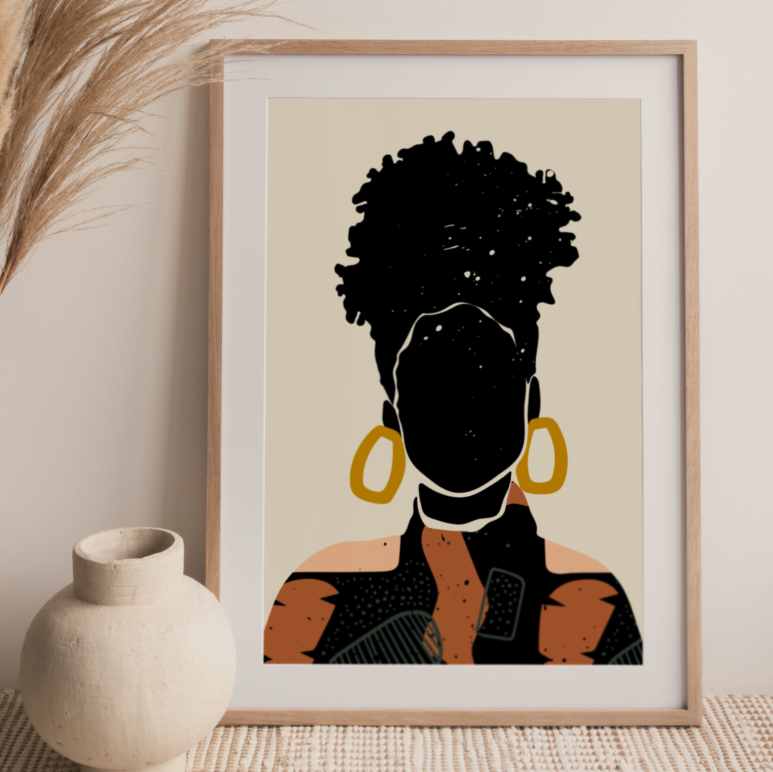 "Black Hair No. 14" Print - DomoINK