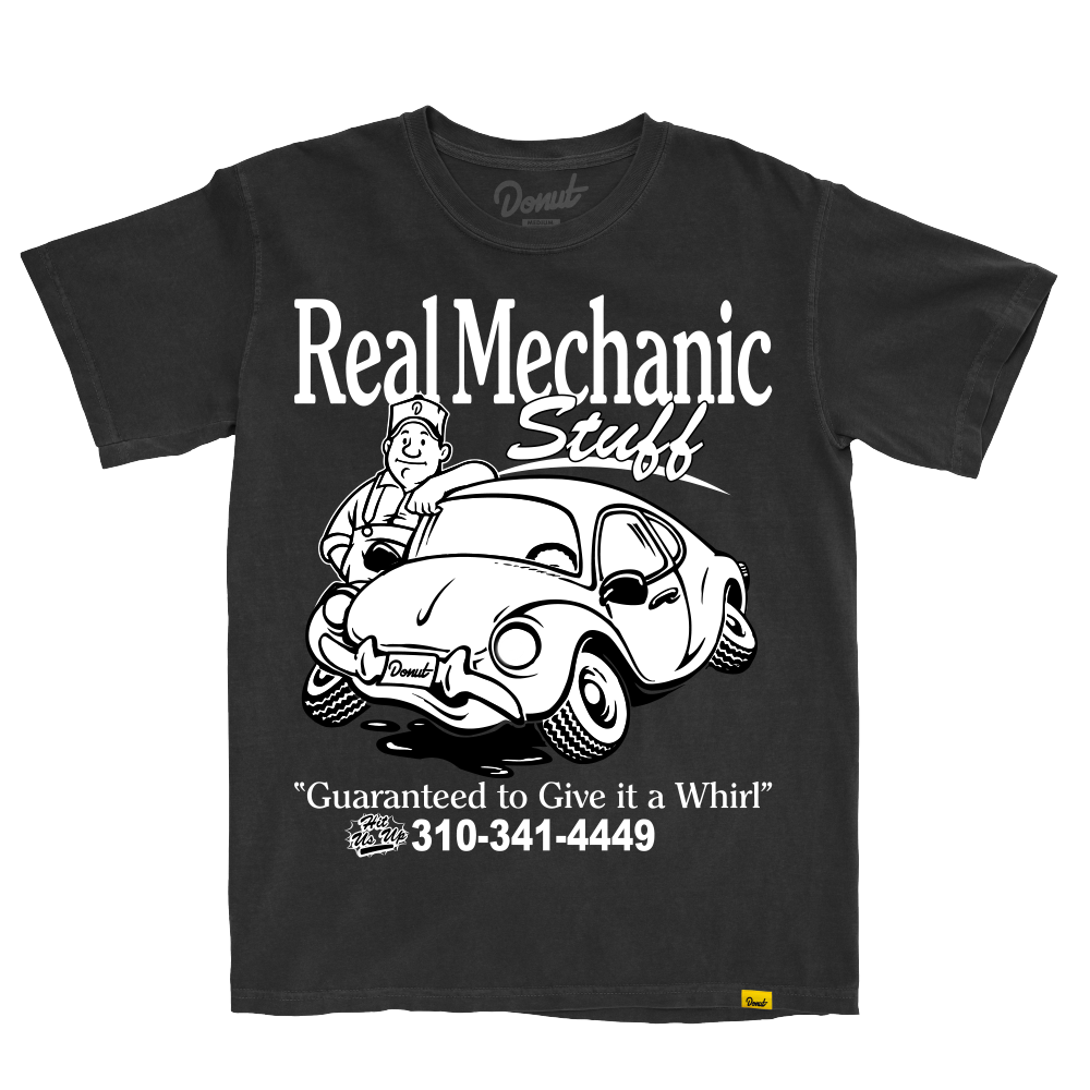 Real Mechanic Stuff Give It A Whirl T-Shirt - Black