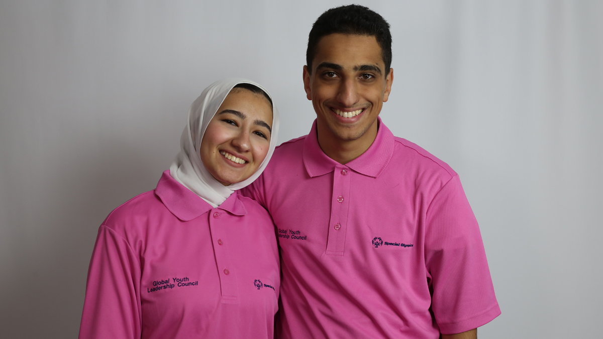 Shahd and Abdelrahman, newly appointed as members of the Global Youth Leadership Council.