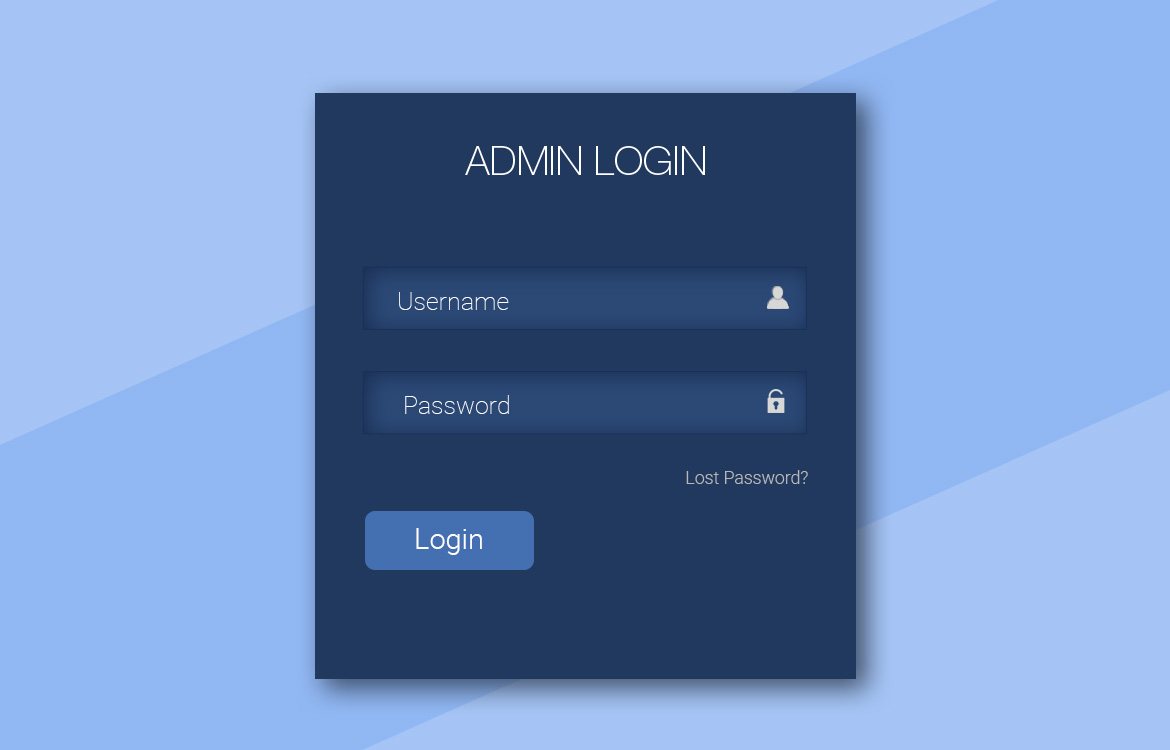 Admin Login Design