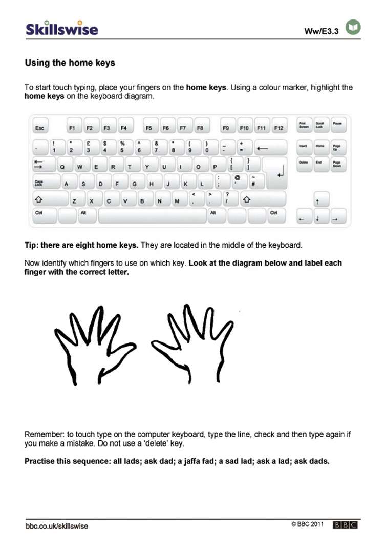 Free Printable Typing Practice Sheets - Printable Templates