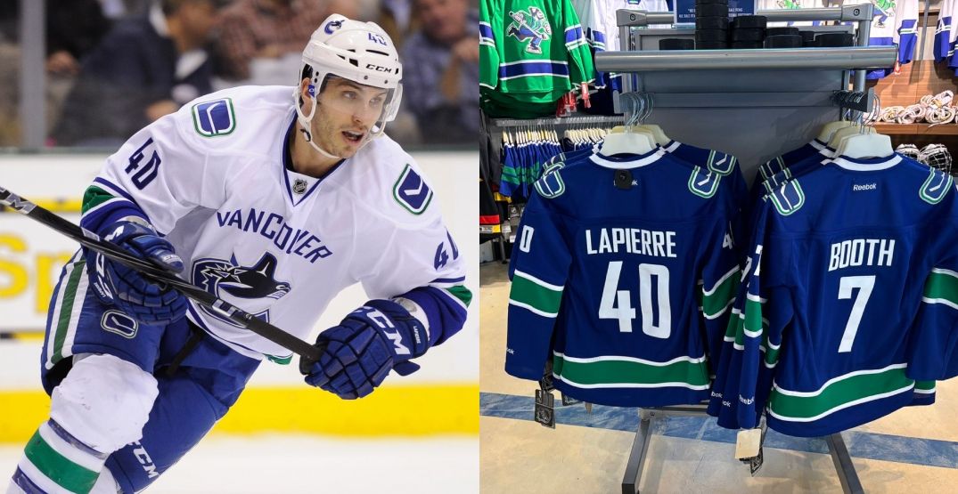 Canucks are still selling Lapierre jerseys and he can't believe it