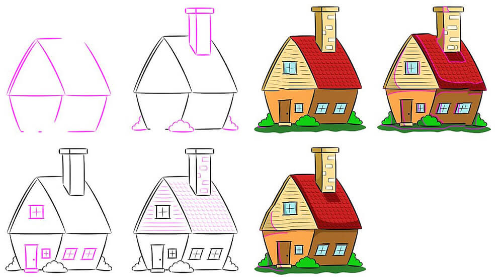 How to draw A Rugby House