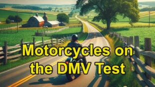 Motorcycles on the DMV test