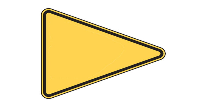 Pennant Shaped Road Sign - What Does It Mean?